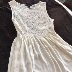 Forever 21 cream chiffon country lace dress.  Great with a pair of cowboy boots